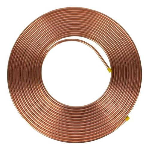 Tubulação Cano De Cobre 3/8 Flexível Panqueca Com 15 Metros 0