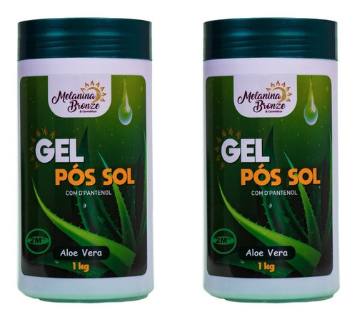 2 Gel Pós Sol Melanina Bronze, Bronzeamento Natural 0