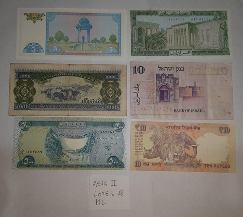 Billetes Asia Nº2. Lote X 18 Unidades 0