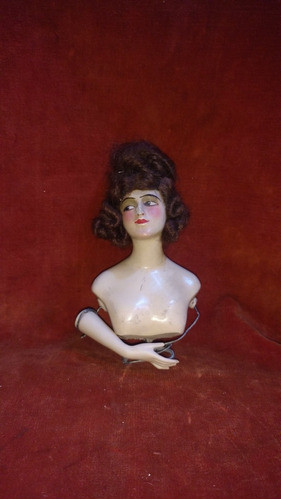 Muñeca Antigua De Cera Y Porcelana Alemana 3 0