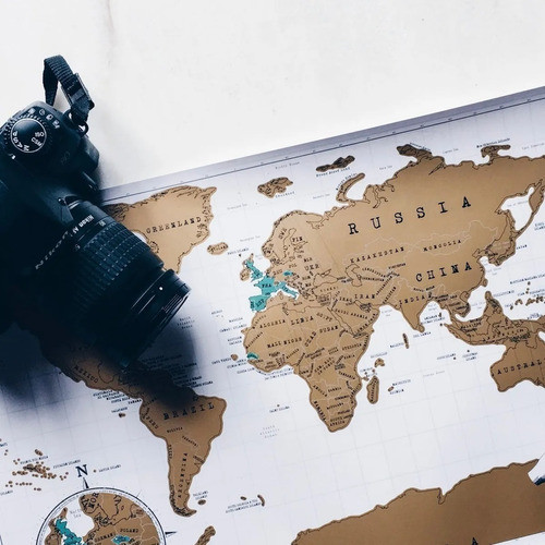 Mapa Mapamundi Para Raspar Planisferio Scratch Map Viajeros 1