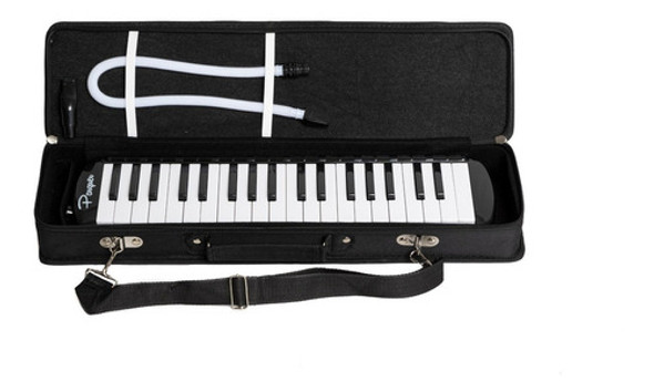 Melódica Parquer Negra 37 Notas Estuche Semi Rigido 1