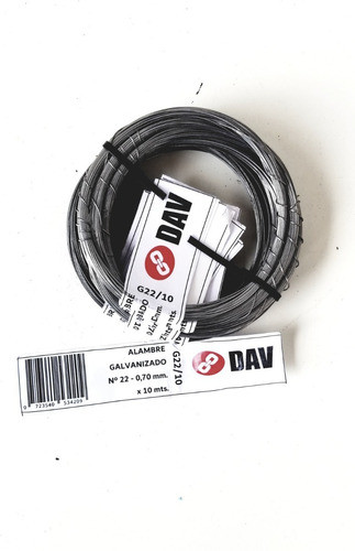 Alambre Galvanizado Nro. 20 - 0,90 Mm. X 10 Rollito De 10 Mt 0