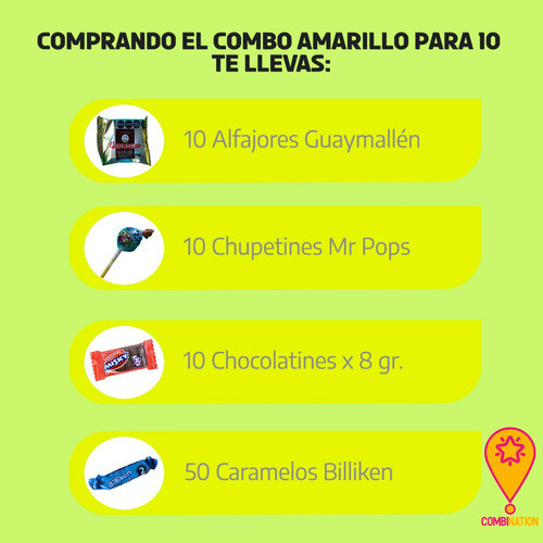 Combo Golosinas Para 10 Chicos, Kit De Golosinas 1