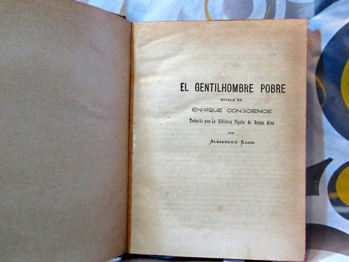 El Gentilhombre Pobre, Enrique Conscience Coleccion De Novel 1