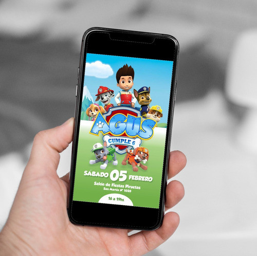 Invitación Digital Paw Patrol 1