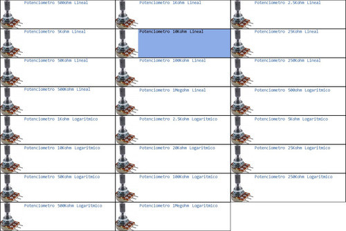 Pack 9x Potenciometro 10kohm Lineal B10k-p 1