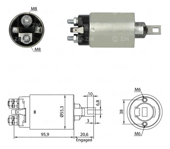 Solenoide De Arranque Compatible Con Mitsubishi Ford Ranger 1 Solenoide De Arranque Compatible Con Mitsubishi Ford Ranger 1