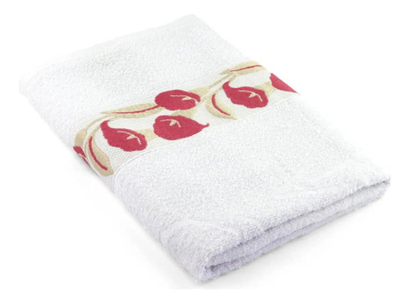 Toalha De Rosto Flora 80x50 Branco 0
