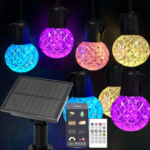 Luces De Cadena Inteligentes Led Solares, 25 Bombillas Led R 0