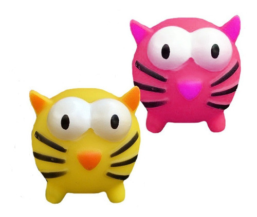 Juguete Mascotas Pelota Chifle Anti Ansiedad Gatito Bigotes 0