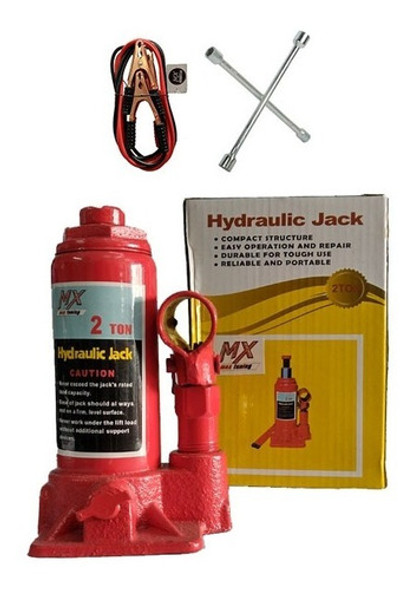 Crique Hidraulico 2 Tn Toneladas + Llave Cruz + Cable Puente 0