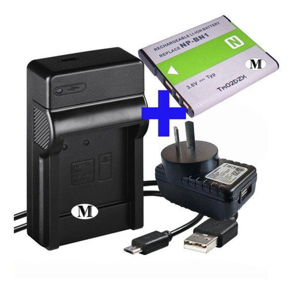 Cargador 220v + Bateria Para Sony Np-bn1 W310 W510 W610 W620 0