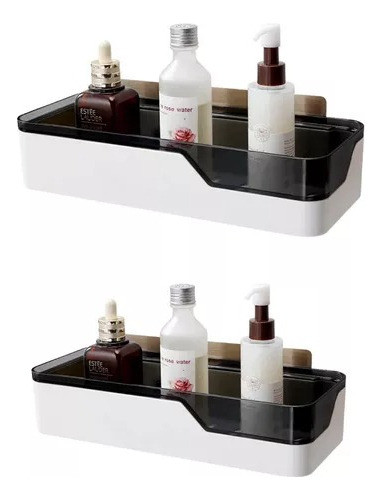 Promo X2 Estante Organizador Adhesivo Baño Escuridor Plástic 0