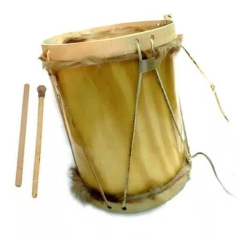 Bombo Criollo N6  Tipo Leguero Cuero Y Madera Mazos Cuo 0