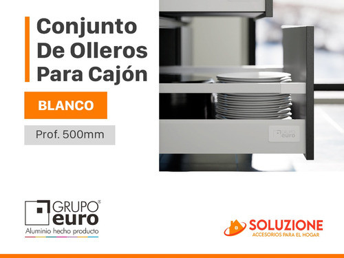 Conjunto De Olleros Para Cajones Blanco Grupo Euro 1