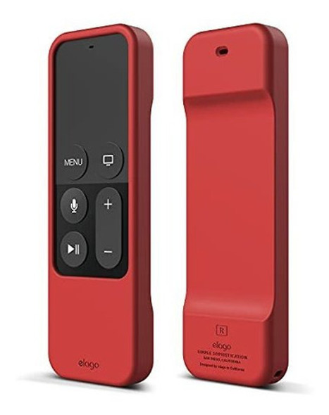 Funda Silicona Control Siri Apple Tv 4k 4th And 5th Gen Rojo 0