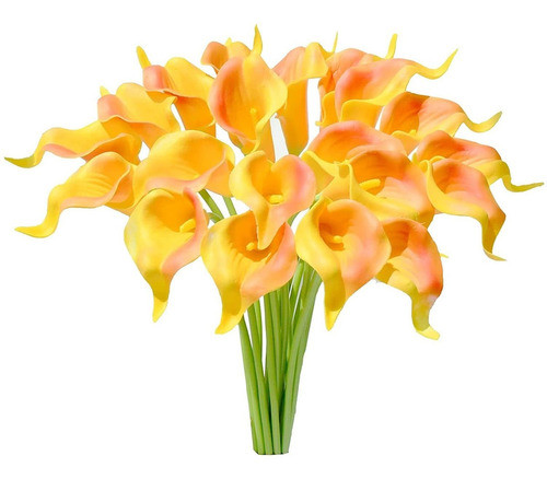 20 Flores Alcatraz Artificiales Mandys De Latex Atardecer 0