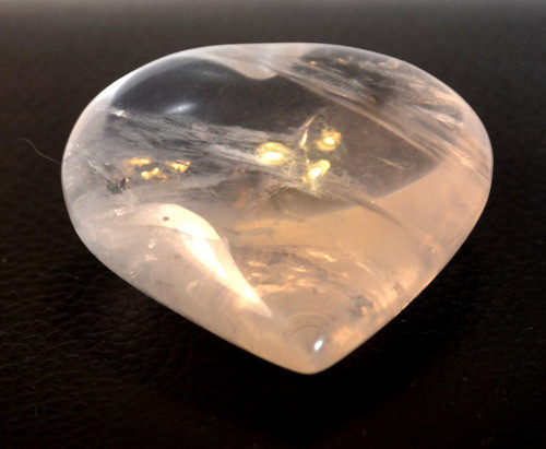 Corazón De Piedra Natural De Cuarzo Rosa /  Tamaño 6 1