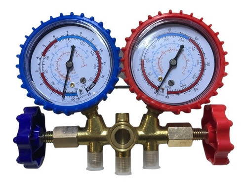 Manómetro Para Refrigeración R12 Rf22 R134 Manifold Bronce 1