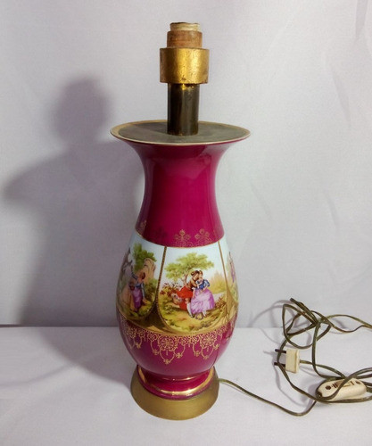 Lámpara En Porcelana Pintada Fragonard. 0