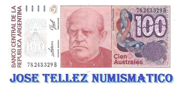 Bottero 2844 Australes 100 Serie B Tirada Corta Ex+ Palermo 0