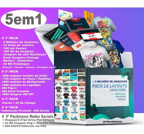 Pack Sublimação Estampas Panfletos Imagens Flyers Psd 0
