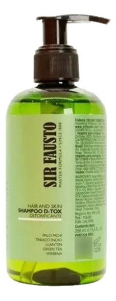 Sir Fausto Pure Shampoo Detox Detoxificante Cabello X 250ml 0 Sir Fausto Pure Shampoo Detox Detoxificante Cabello X 250ml 0