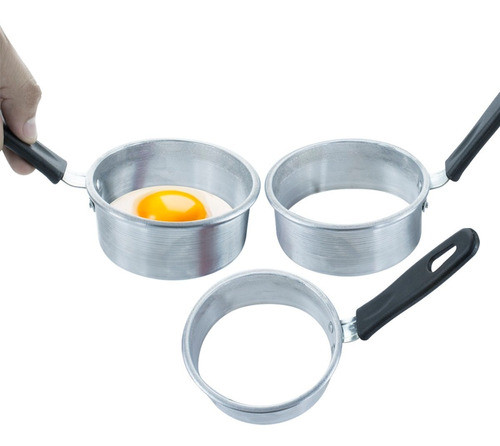Kit 3 Modelador De Ovo Redondo 10cm Para Lanche Chapa Oferta 0