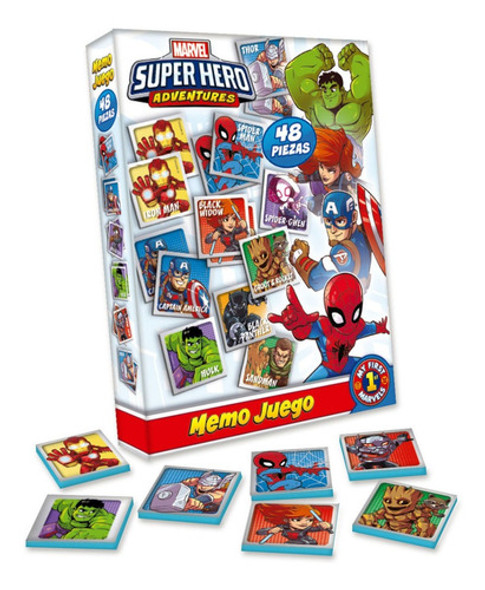 Juego Memoria De Mesa Marvel Super Hero Adventures Tapimovil 0