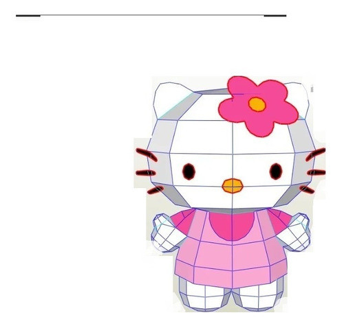 Planos Set Hello Kitty Muñecos Para Armar Piñata Decoracion 1