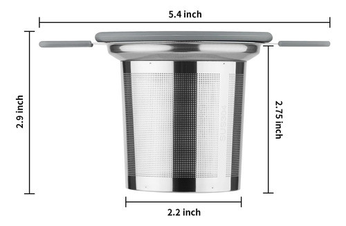 Infusor De Té Acero Inoxidable Con Malla Fina Para Tazas 1