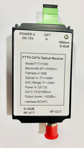 Nodo Amplificador De Rf Coaxial Para Ftth C/ Fuente 0
