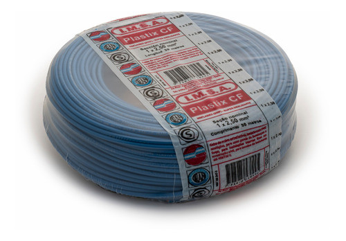 Cable Imsa Plastix  Cf  2,50mm² (rollo X 30 M) Celeste 0