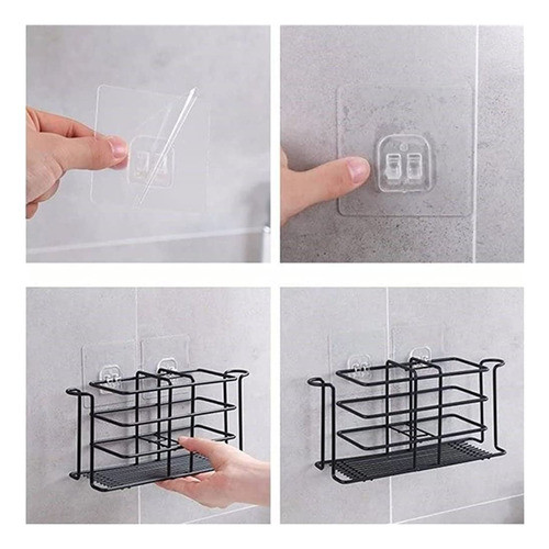 Mgqfy 8 Pcs Shower Caddy Adhesive Sticker Hook Replacement H 1