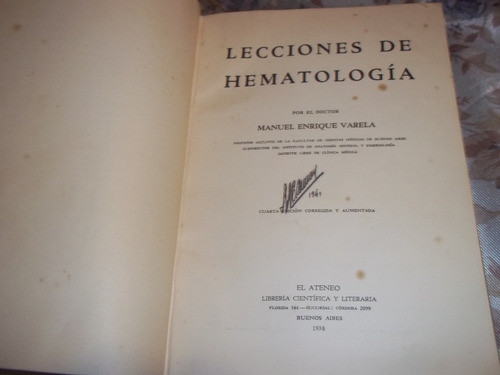 Lecciones De Hematologia - Manuel Enrique Varela 1