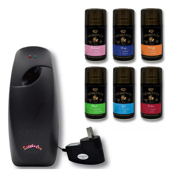 Aromatizador Automatico Negro Electrico + 6 Fragancias Prem 0 Aromatizador Automatico Negro Electrico + 6 Fragancias Prem 0