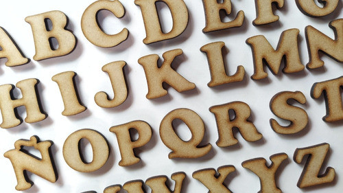 200 Letras Mdf Fibrofacil Alto 4cm Abecedario Letras Numeros 1