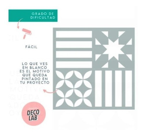 Plantilla Stencil Mix Pisos Lado B 60x60 Decox2lab Boedo 1