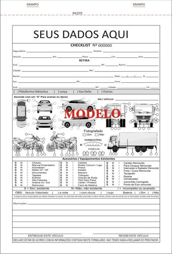 Checklist Personalizado / A4 / 10 Tls. De 1 Via 0