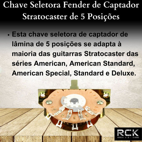 Chave Seletora Fender De Captador Stratocaster De 5 Posições 1
