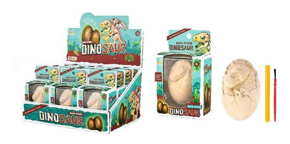 Kit De Excavacion En Huevo Sopresa Con Esqueleto Dinosaurio 1