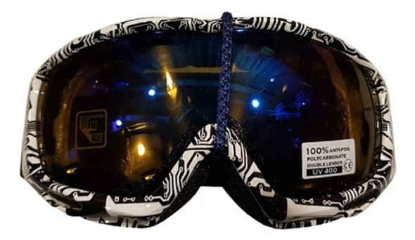 Antiparra Niño Freeride Color Blanco Deco Negro Doble Lente 0 Antiparra Niño Freeride Color Blanco Deco Negro Doble Lente 0