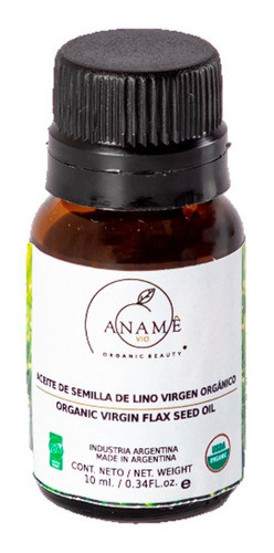 Aceite De Semilla De Lino Orgánico X 10 Ml.- Aname Vio 0