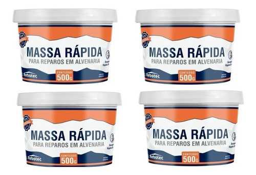 Massa Rápida 2kg Rebotec Reparo/chumbar Alvenaria Seca 30min 0