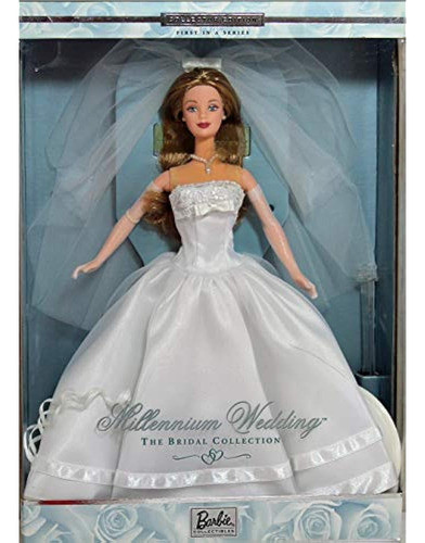 1999 Millennium Wedding Barbie Rubia 0