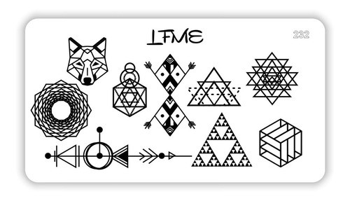 Placa Para Stamping Acrilico Decoracion Uñas Lefemme Mod.232 0