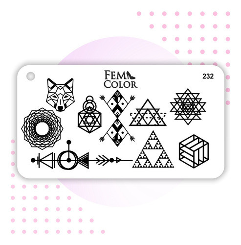 Placa Para Stamping Acrilico Decoracion Uñas Lefemme Mod.232 1