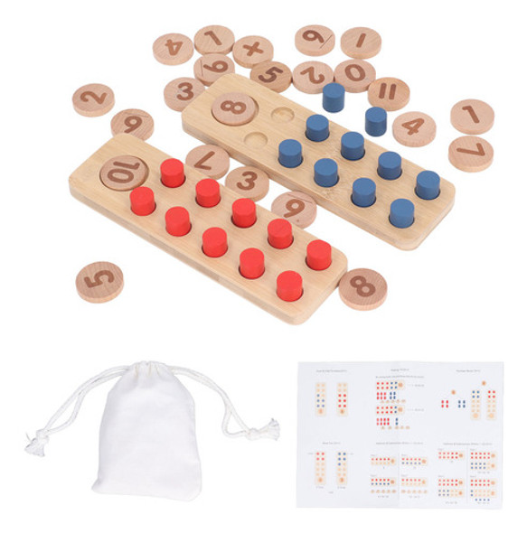 Math Counting Pegs 10 Frames Board Counting Peg Wood Math 1