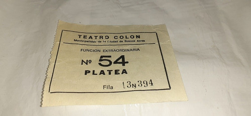 Tiket Platea Teatro  Colon Antigua 0
